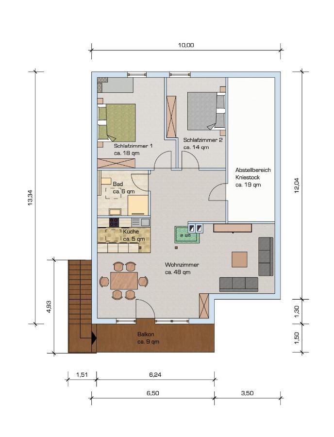 ÜberseeChalet Chiemgau 90 Qm 3 Zimmer Balkonアパートメント エクステリア 写真